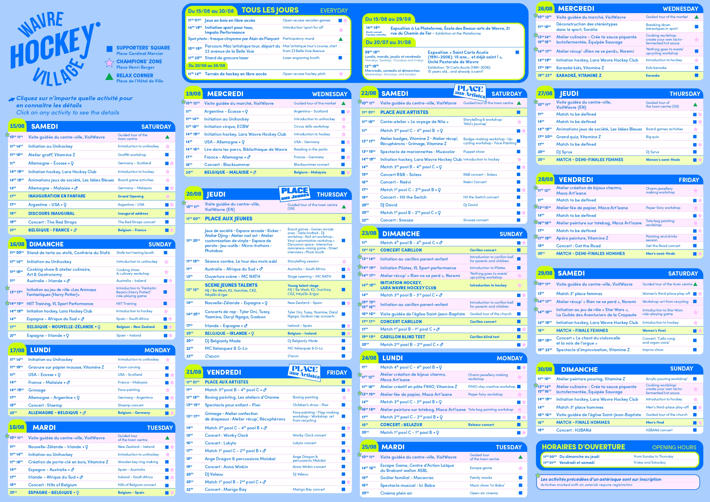 Programme complet WHV