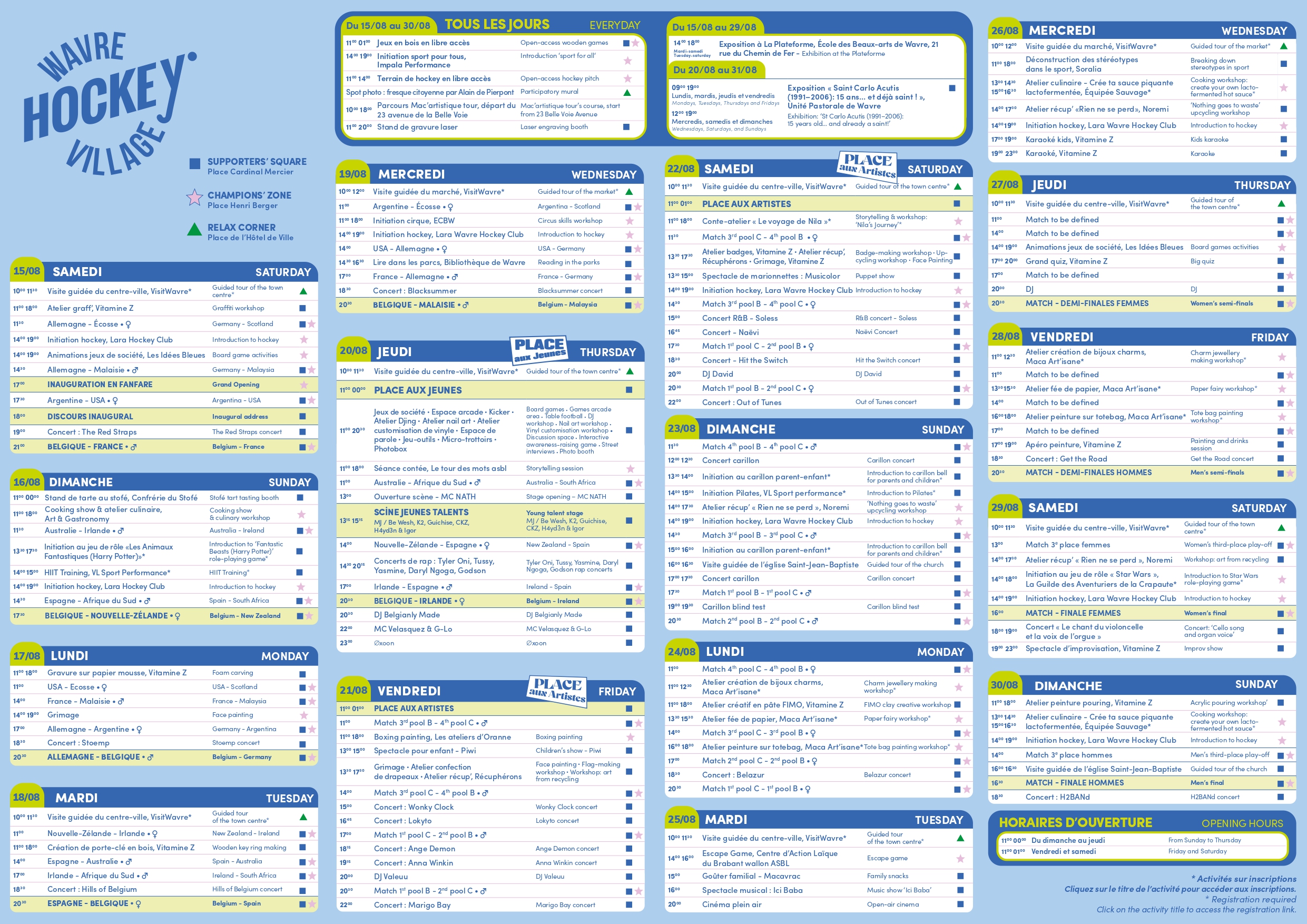 Programme complet WHV
