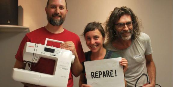 repair café machine à coudre réparée