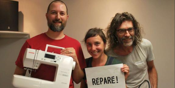 repair café machine à coudre réparée