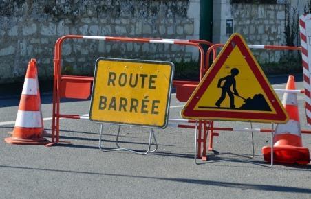 Travaux route barrée