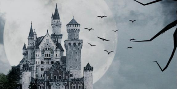 Illustration chateau halloween